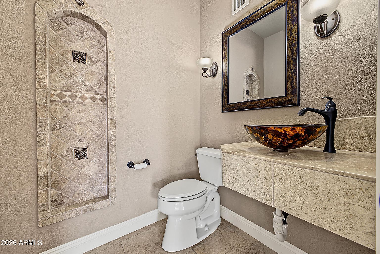 Powder room, listing photo